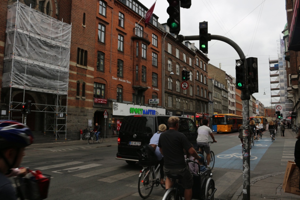 コペンハーゲン市内の自転車信号