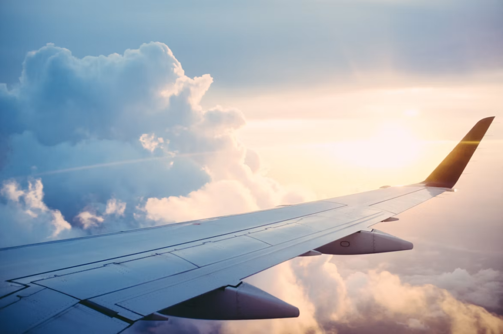 飛行機から見える景色